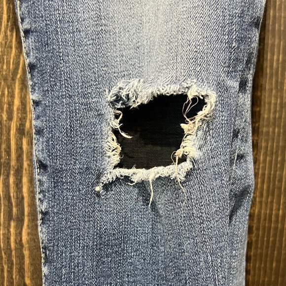 AG Adriano Goldschmied Jeans 27 Ankle Crop Cuffed Distressed Boho Mid Rise - Picture 6 of 16